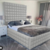 High Panel Bed with 80″ High Headboard