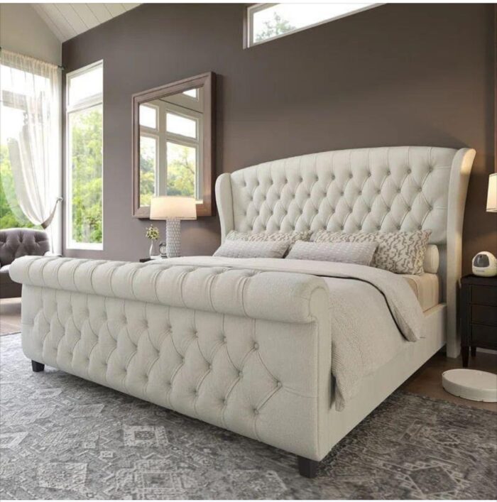 Luxury Tulip Wing Sleigh Bed - hdbeds.co.uk