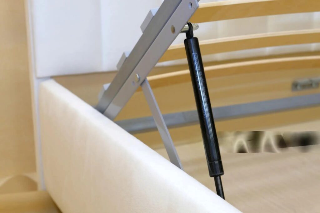 Gas-lift storage bed mechanisms squeaking or failing over time