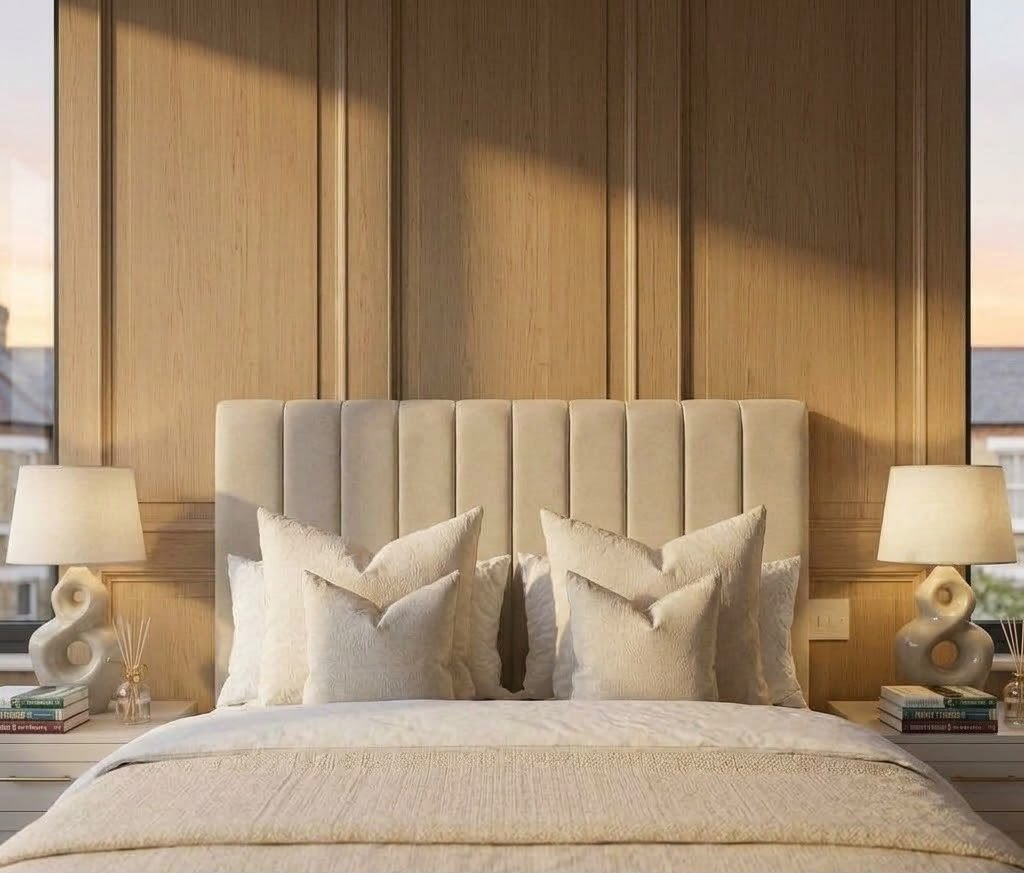 Aria Electric TV Bed with Channel Panel Headboard - Image 3
