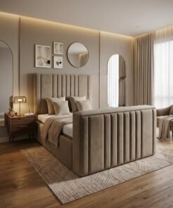Alternative view of Mayfair Electric TV Bed with Graduated Channel Headboard